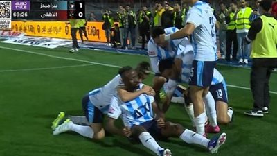 الأهرام ضد الأهلي.. اهداف فيستون مايللي في مباراة الأهلي وبي    