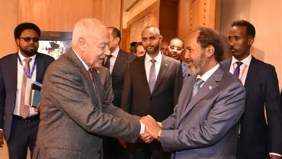الرئيس الصومالي وأمين عام الجامعة العربية 