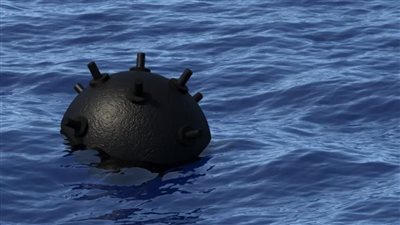 صورة تعبيرية لغم في البحر     